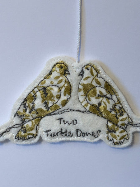 Christmas Two Turtle Doves Card and Decoration
