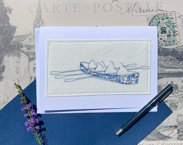 Gig Boat embroidered card