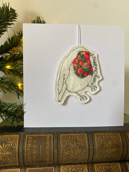 Christmas Robin Card with removable decoration