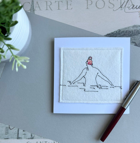 Sea Dipper Embroidered Card