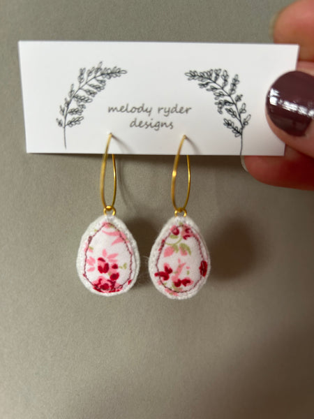 Easter embroidered earrings