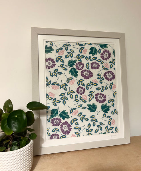 ‘Aubeterre Floral’  embroidered picture