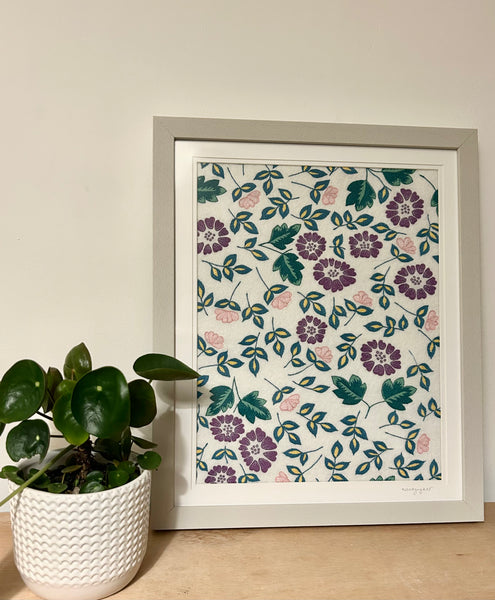 ‘Aubeterre Floral’  embroidered picture