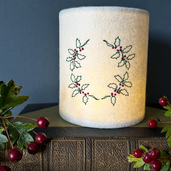 Holly Wreath Lantern