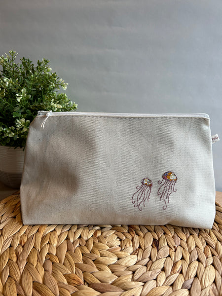 Embroidered Jellyfish pouch