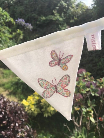 Personalised Butterfly Bunting with Liberty Print