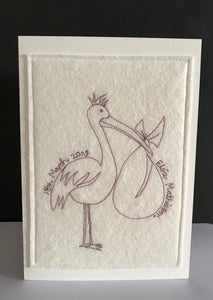 New Baby Embroidered Card