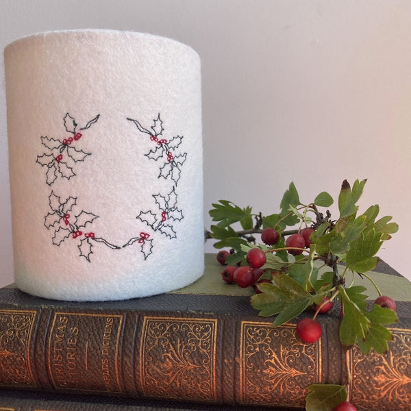 Christmas Holly Wreath Lantern